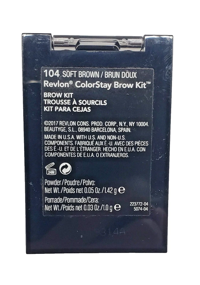 NEW UNCARDED Revlon Colorstay Brow Kit- 104 SOFT BROWN - Image 2 of 2
