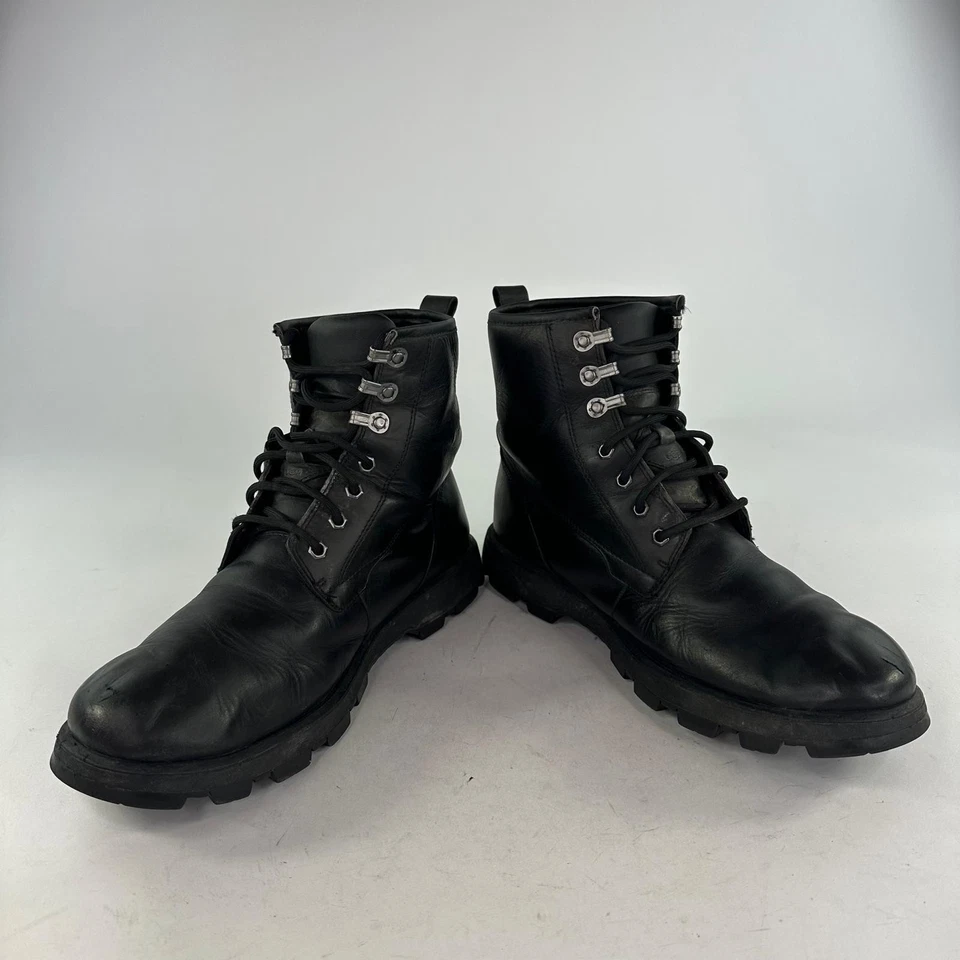 UGG Kirkson Mens Combat Boots US 11 Black Lace Up Leather Waterproof Boot - Image 4 of 4