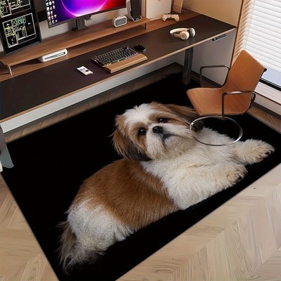 Soft Velvet Mat/Mat Design Machine Washable Non-Slip for Living Room/Bedroom  