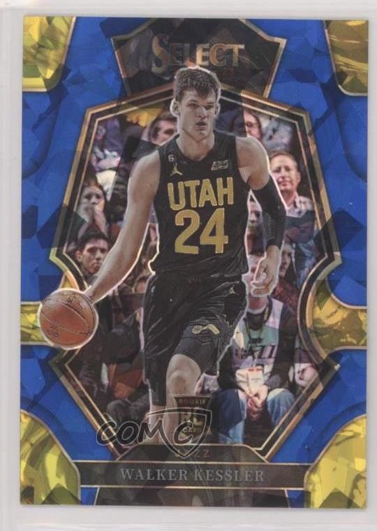 2022 Panini Select Premier Level Blue Cracked Ice Prizm Walker Kessler #187 1l7t