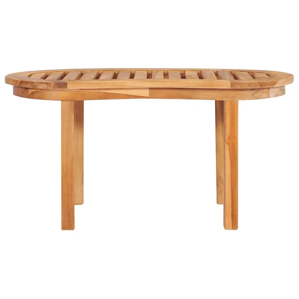 Solid Teak Wood Coffee Table 90Cm Garden Living Room Desk Outdoor vidaXL - Image 2 of 4