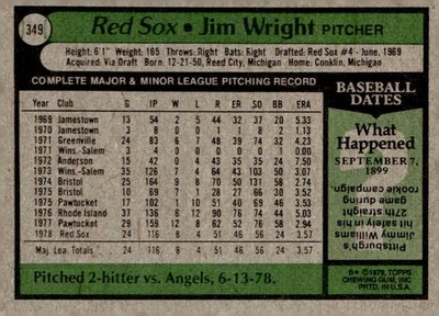 1979 Topps #349 Jim Wright