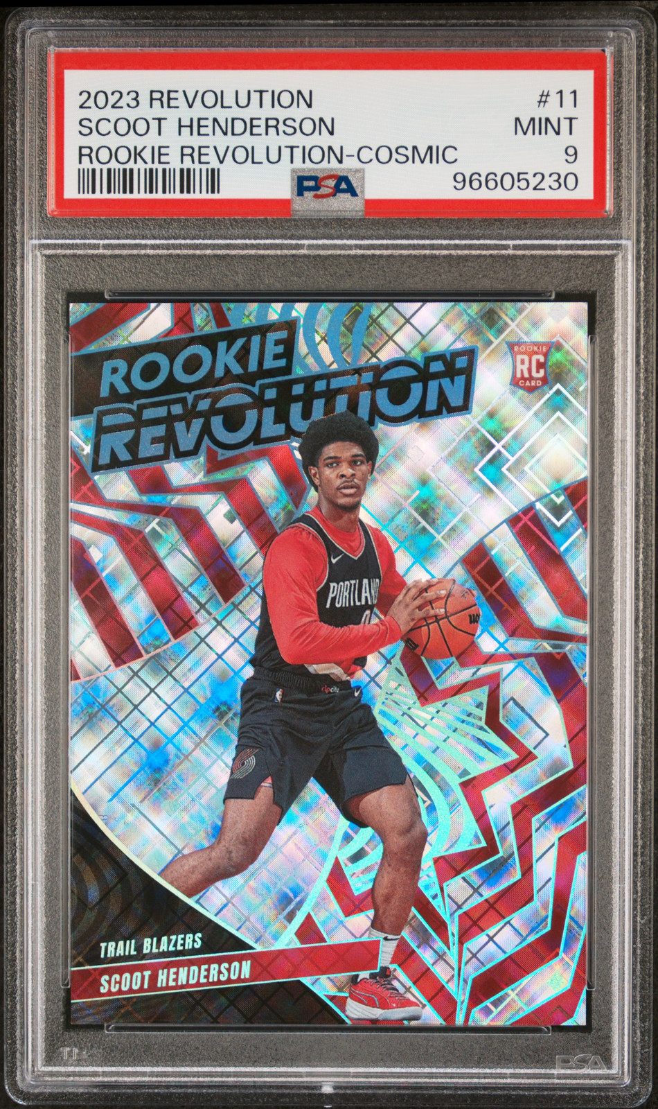 2023 PANINI REVOLUTION RC REVOLUTION COSMIC #11 SCOOT HENDERSON 2/99 PSA 9