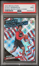 2023 PANINI REVOLUTION RC REVOLUTION COSMIC #11 SCOOT HENDERSON 2/99 PSA 9