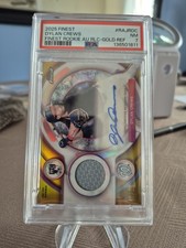 2025 Topps Finest Dylan Crews Gold Game Used Patch Auto. PSA 7 POP 1 NONE HIGHER