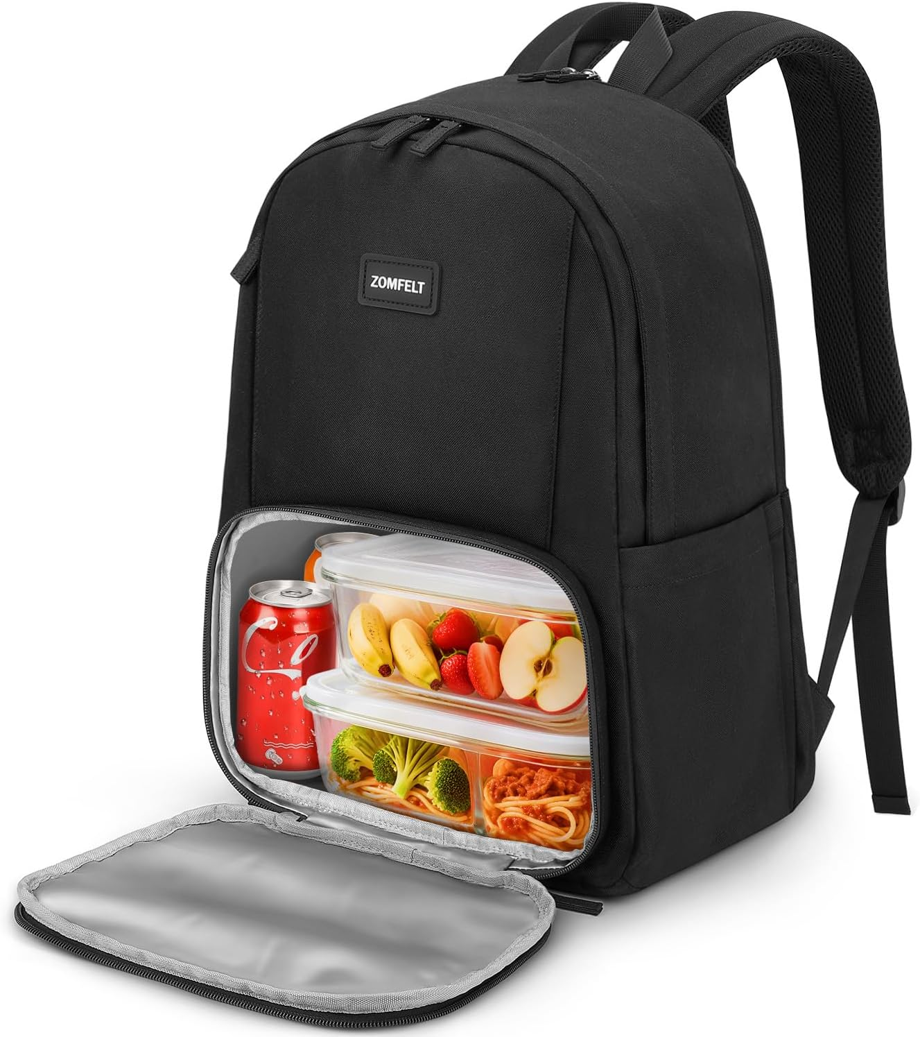 Insulated 15.6 Inch Laptop Backpack for School with Cooler Compartment