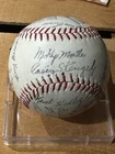 NY Yankees 1950s Facsimile Signed Baseball with Mantle & Stengel