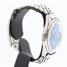 CITIZEN Seven Star 21 Jewels Automatic Men's Watch Day Date Blue Dial 16cm Round