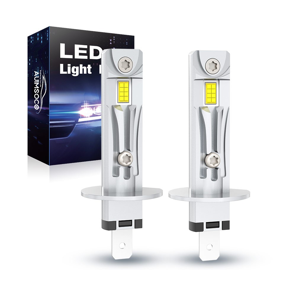 H1 LED Headlight Bulbs Conversion Kit High Low Beam 6500K White 25000LM 2pcs