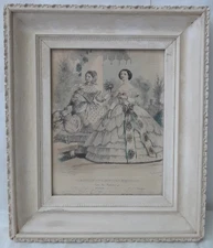 Fashion / Le Moniteur des Dames et des Demoiselles Antique Framed Under Glass