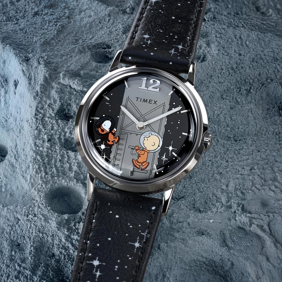 Timex Peanuts Snoopy Space Limited Edition Marlin Handwound 34mm Watch TW2W89700 - image 2 of 4