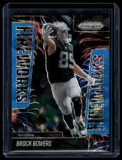 2025 Panini Prizm #11 Brock Bowers Fireworks Blue Ice #/99