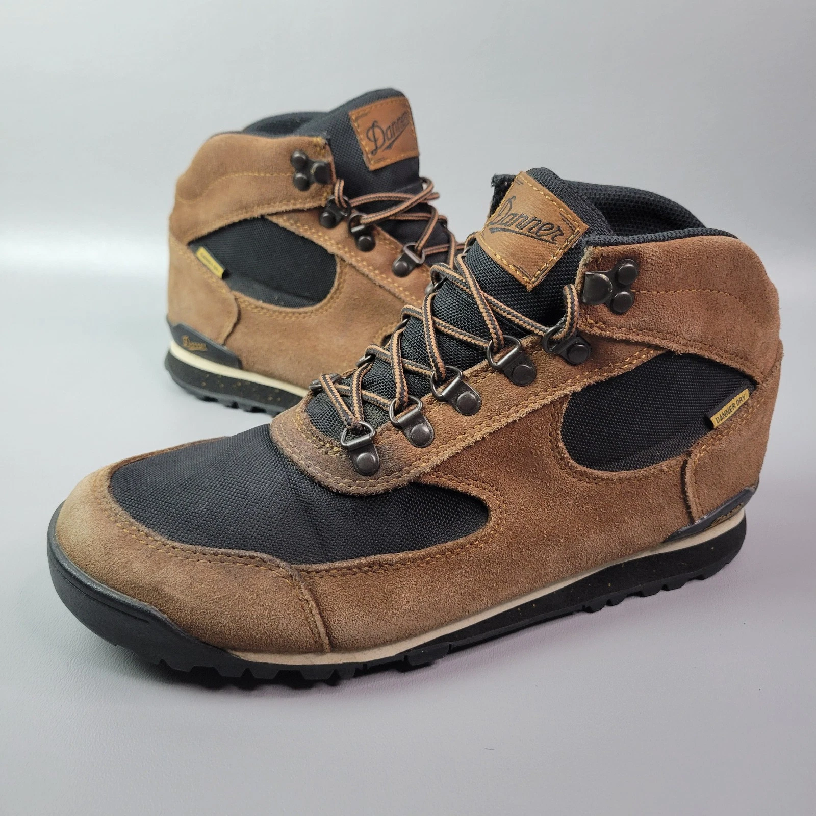 Danner Men's Jag Monk's Jet Leather Hiking Boots Brown Lace-up Size 8.5 D