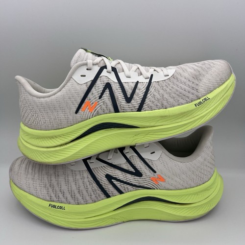 New Balance FuelCell Propel v4 Shoes (Men’s 10) White Bleached Lime Glow Running - 第 1/14 張圖片