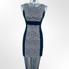 Rachel Zoe Mixed Media Leopard Print Sheath Dress