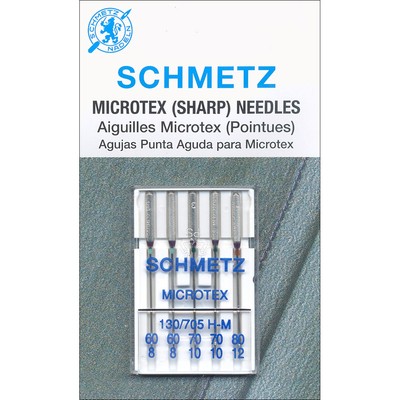 10 Pack Schmetz Microtex Sharp Machine Needles-Size 8/60,10/70,12/80 5/Pkg 1839