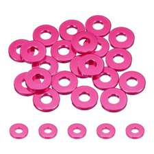 20pcs M5 Flat Washer Aluminum Anodized Countersunk Washer,5mm/0.2"  Rose Red