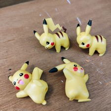 Pokemon Pikachu lot of 4 mini figures cake toppers yellow as is