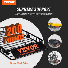 Roof Rack Cargo Basket, 46" x 36" x 4.5" Rooftop Cargo Carrier, Vehicle