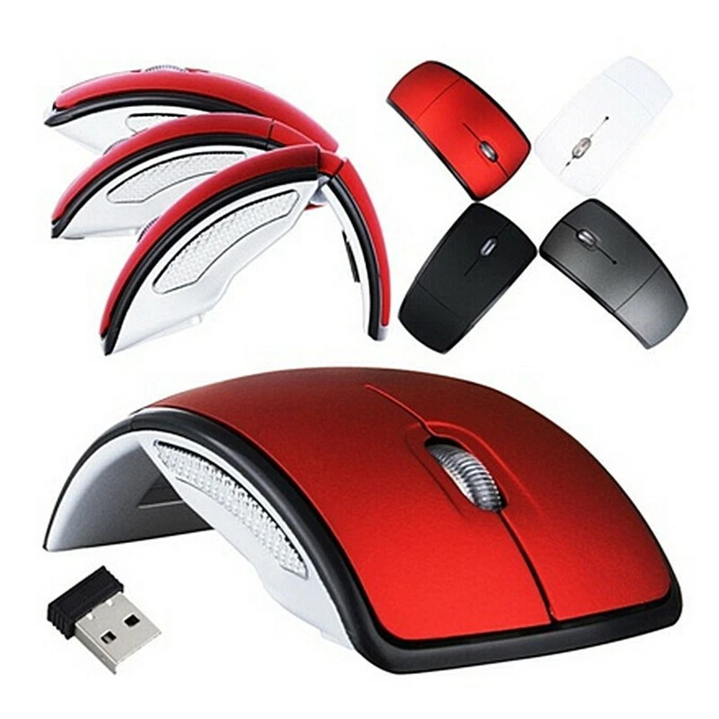 New Optical 2.4G Foldable Wireless Mouse USB receiver bluetooth For Laptop PC UK