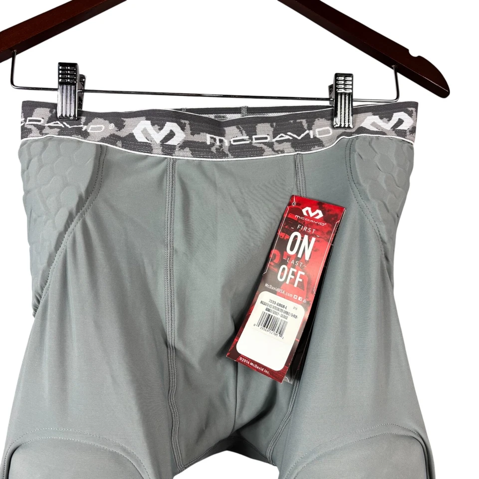 Faja integrada hexagonal McDavid 5 almohadillas 7333-GRGR-L gris adulto fútbol grande Foto 2 de 4