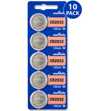 Murata CR2032 Battery 3V Lithium Coin Cell 10 Count - Replaces Sony CR2032