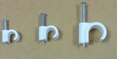 Weiße Nagel in Rohrclips 10 mm 15 mm 22 mm Sanitär Kupfer Kunststoff 10er-Pack-500er-Pack