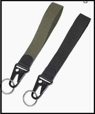 Wrist Lanyard for Keys 2 Pack Black Green Key Wristlet Keychain Strap Key Short