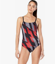 Speedo Mujer Rayas Vuelo Flyback Speedo Rojo TALLA 28 Mujer Trusa