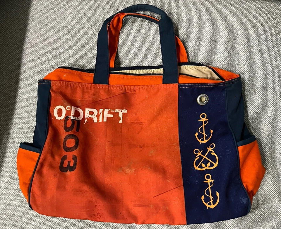 Sun'N'Sand - Bolso de Hombro - 0 Grados Drift 503 Naranja Azul Bolso de Playa 19x12 Foto 2 de 4