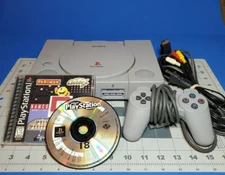 Sony PS PlayStation 1 Console and Namco Vol. 1 Game LOT Used