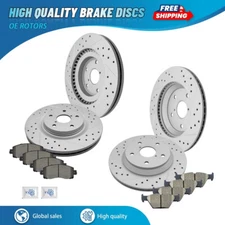 For Subaru Forester 2019-2024 Front Rear Disc Drilled Rotors Ceramic Brake Pads