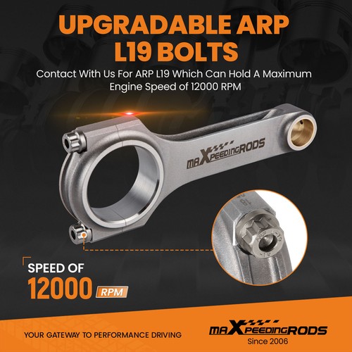 Biella albero EN24 H per Ford XFlow Lotus doppia camma BDA Conrod ARP 2000 Bielas - Foto 8 di 12
