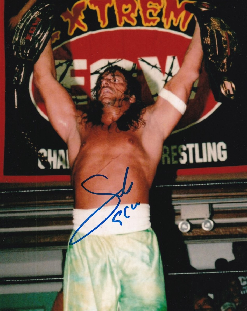 Sabu Signed 8x10 Photo FMW WWE ECW TNA New Japan Pro