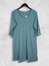 NEW Soft Surroundings 100% Cotton Midi Dress Size Medium