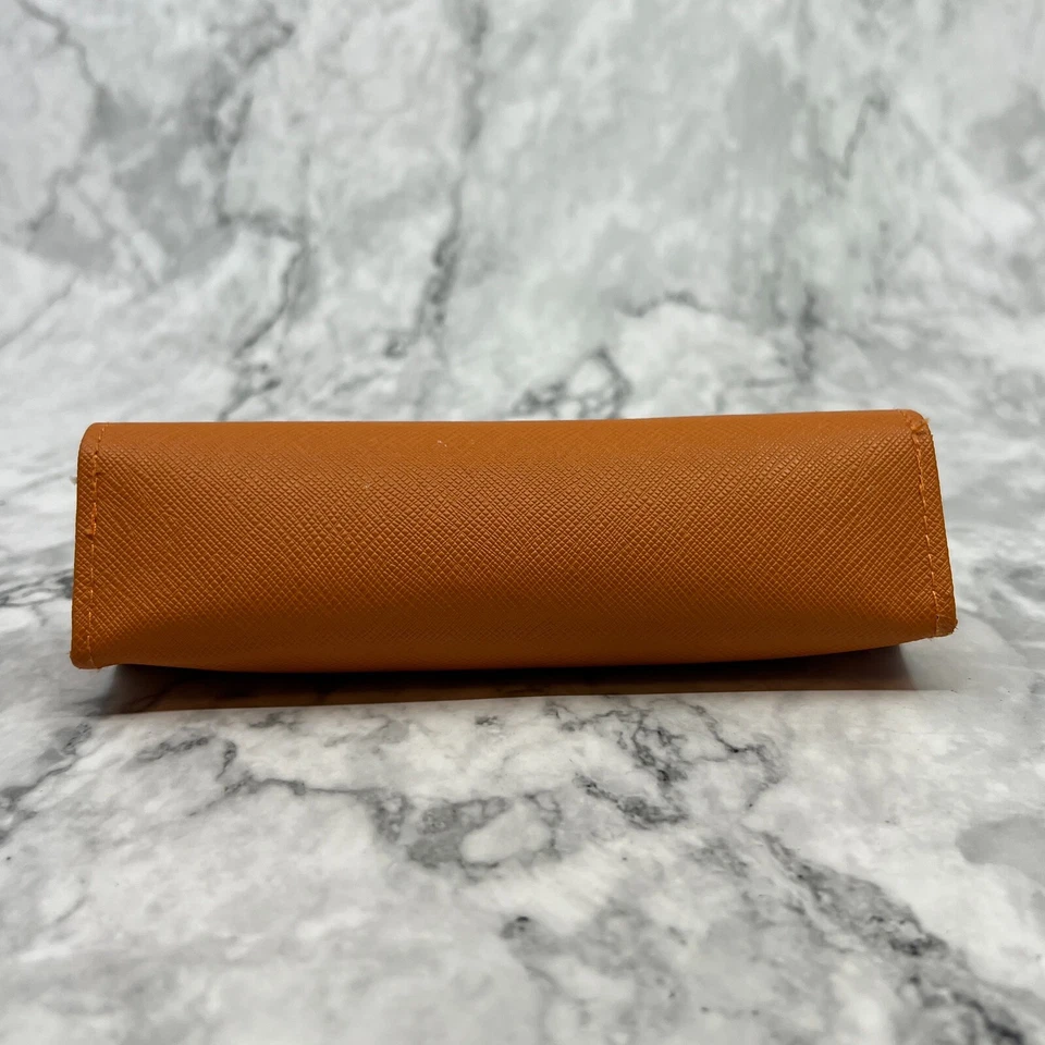 Tory Burch Orange Sunglass Case Eyeglass Pouch Reading Eyeglasses w/Logo - Image 4 of 4