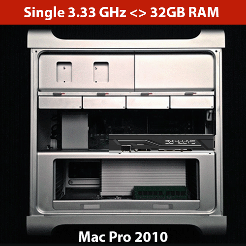 2010 Mac Pro 3.46 GHz 6-Core 32GB 1TB NVME SSD + 2TB HDD AMD 580 8GB - Picture 2 of 2