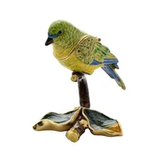 Treasured Trinkets - Green & Yellow Bird On Branch - 15720 - NEW BOXED