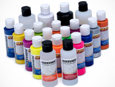 Hobbynox Airbrush Farben Wasserbasis 60ml Topf Lexan Polycarbonat ALLE Farben