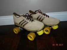 Vtg Light Brown Chicago Low Top Roller Skates size 9 womens