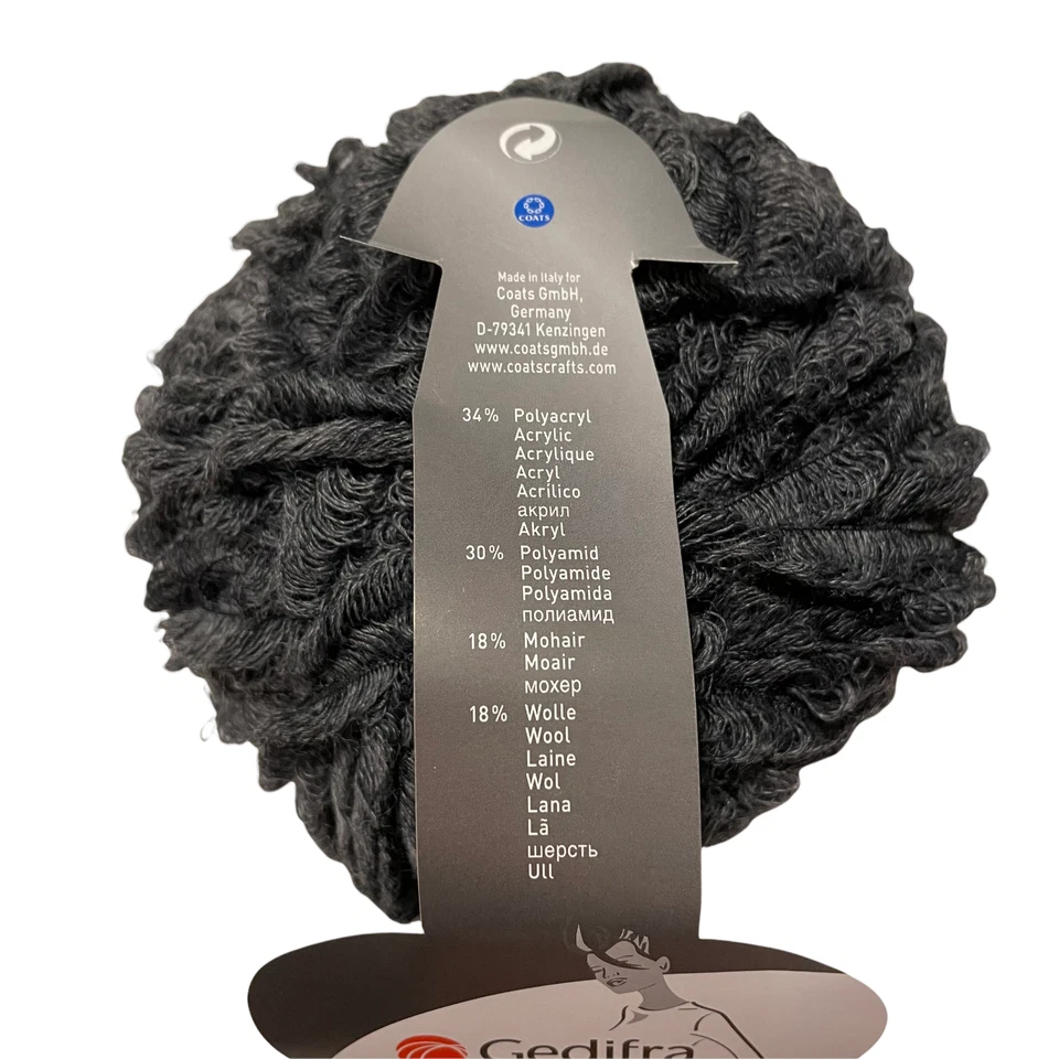Hilo plateado Gedifra Antiga gris súper voluminoso mezcla lana mohair Foto 2 de 4