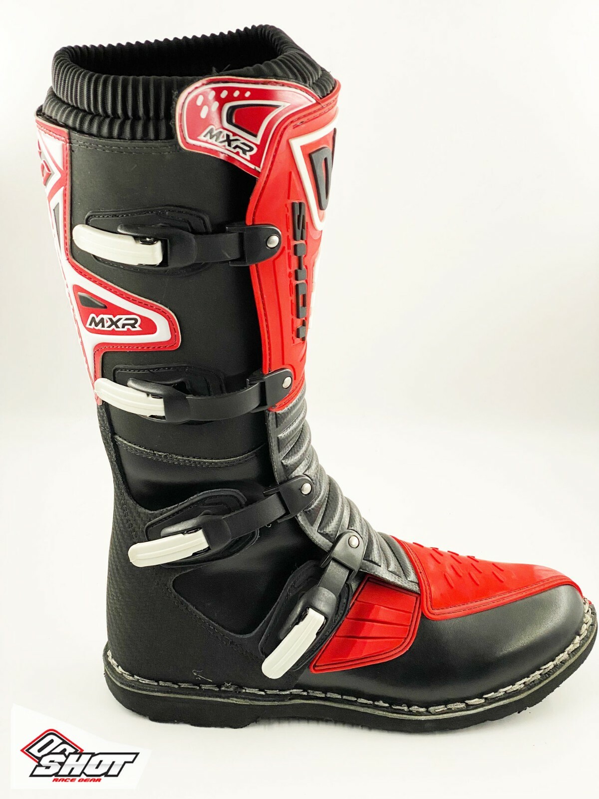Bottes Cross Shot MXR 47 Rouge Protège les Chevilles en Enduro et SX