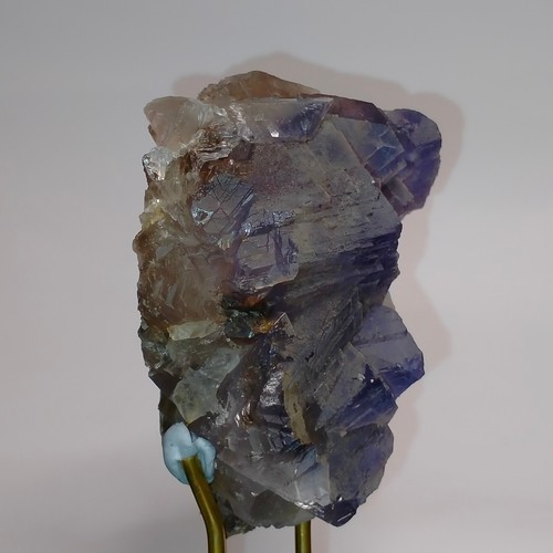 Blue Fluorite fluorescent cubic crystal cluster natural display specimen 0.89kg - Bild 8 von 10
