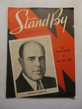 STAND BY MAGAZINE JANUARY 1937 CLIFFORD V. GREGORY VINTAGE WLS CHICAGO RADIO