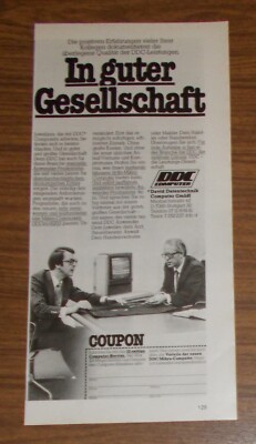 Seltene Werbung DDC David Computer DDCprofi203 16-Bit-Mikro-Computer 1982
