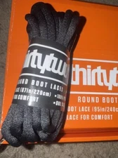 Thirtytwo Snowboard Boot Laces Polyester 87” Black Round Soft OEM genuine 2025