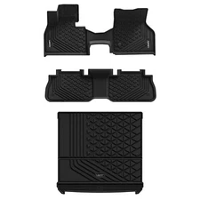 Floor Mats for BMW iX 2022-2026 Custom TPE 1st & 2nd Row & Cargo Mat Full Set