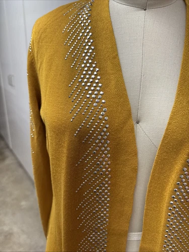 Women’s Open Cardigan Embellished Sweater New Size Small 