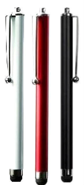 Lápiz óptico con clip universal de aluminio 3 (negro/rojo/blanco) para iPad1,2,3 y todos los teléfonos inteligentes Foto 3 de 3