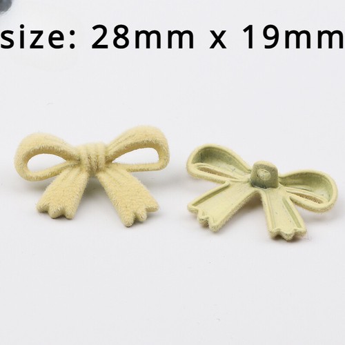 6X Velvet Bow Buttons Butterfly Hollow Out Sewing DIY Costume Cardigan Sew Decor - Picture 5 of 19